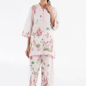 Stitched Printed Slub Shirt