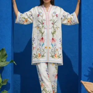 Stitched Printed Slub Shirt