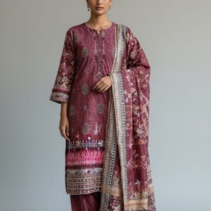 Embroidered Shirt & Trouser with Lawn Dupatta