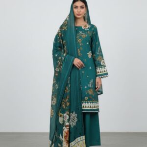 Printed Lawn Suit (With Dupatta)