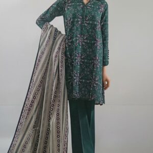 Printed Lawn Suit (With Dupatta)